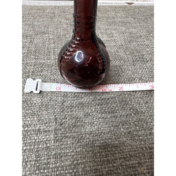 Vintage Ball and Claw Bitters Brown Amber Glass Bottle Vase Rustic Collectible - Picture 7 of 7